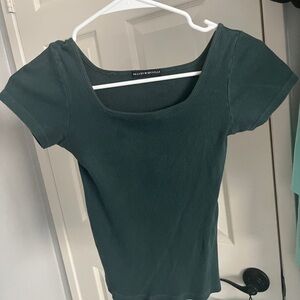 Green Brandy Melville scoop neck tee